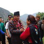 अध्यक्ष प्रचण्ड नेतृत्वको मध्यपहाडी लोकमार्ग अभियान टोली रूकुमपूर्वमा